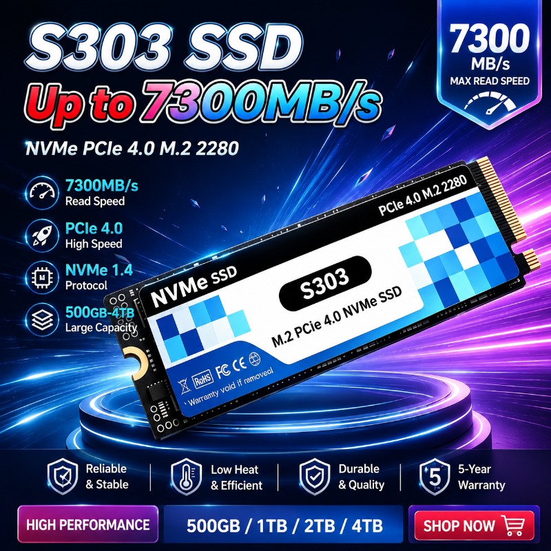 M.2 Nvme 4Tb Pcie 4.0 Ssd - قرص تخزين SSD داخلي S303 M.2