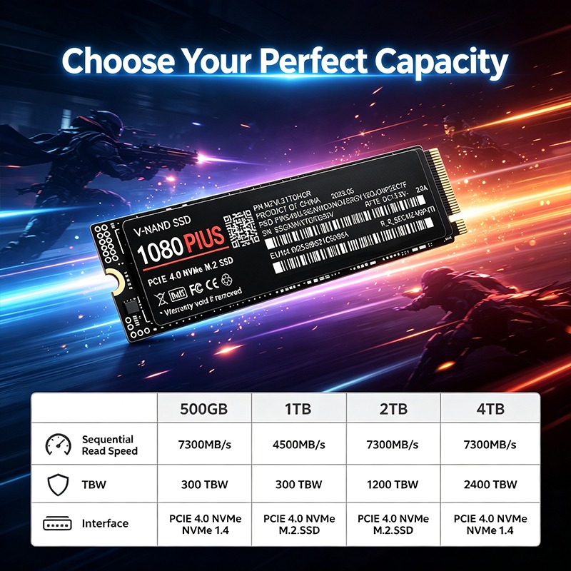 محرك أقراص صلبة 1080 Plus M.2  - مراجعة M.2 Nvme 4Tb Pcie 4.0 Ssd وسعره
